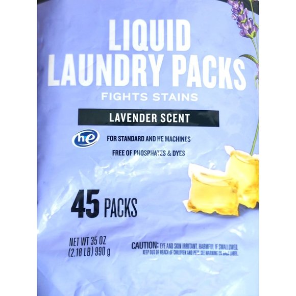 Open Nature Liquid Laundry Pack Fights Stains Lavender Scent 35oz 45ct Detergent - Picture 2 of 9